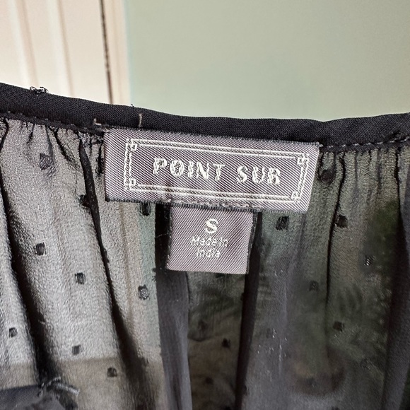 POINT SUR Womens Sheer Blouse Size S - Picture 3 of 3
